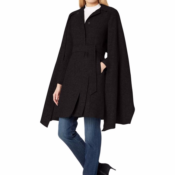 Cole Haan Jackets & Blazers - NWT Cole Haan Boiled Wool Belted Coat Self Scarf